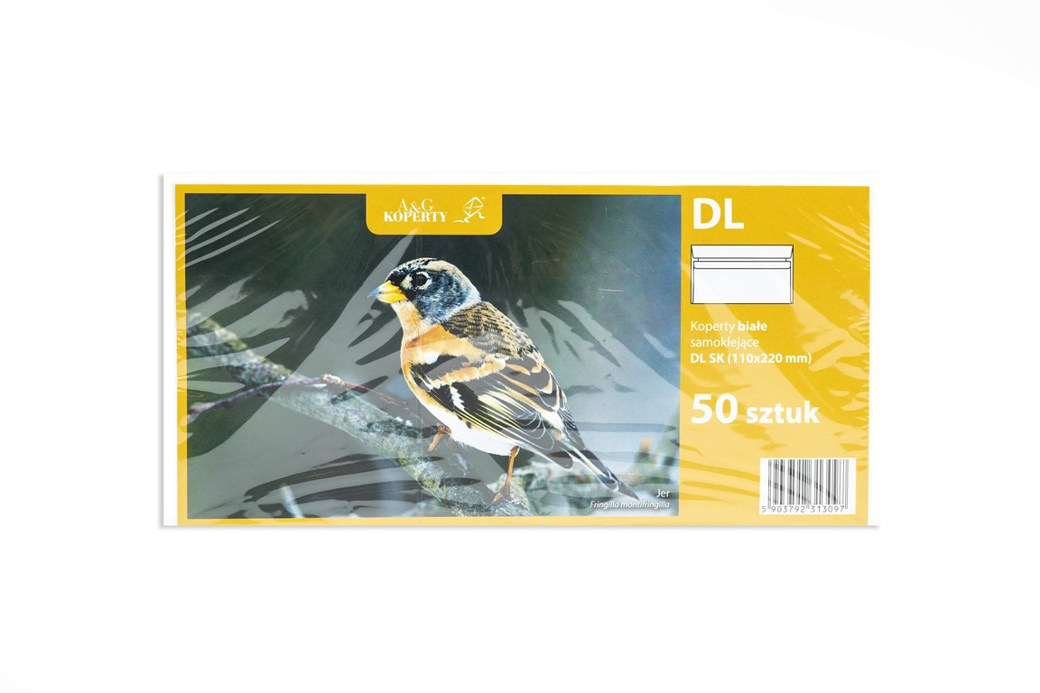 Koperta DL/50szt. biała SK